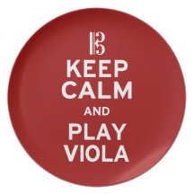 Keep Calm and Play Viola Party Plate