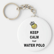 Keep Calm and Play Water Polo Products Keychains
