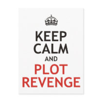 Keep Calm and Plot Revenge Postcard