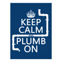 Keep Calm and Plumb On (plumber/plumbing) Personalized Announcement
