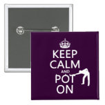 Keep Calm and Pot On (Snooker/Pool) Button