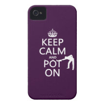 Keep Calm and Pot On (Snooker/Pool) iPhone 4 Case-Mate Case