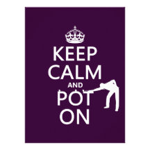 Keep Calm and Pot On (Snooker/Pool) Custom Invitations