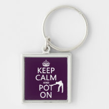 Keep Calm and Pot On (Snooker/Pool) Keychain