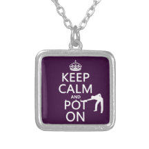 Keep Calm and Pot On (Snooker/Pool) Personalized Necklace