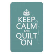 Keep Calm and Quilt On - available in all colours Vinyl Magnets