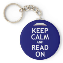 Keep Calm and Read On Key Chain