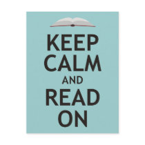 Keep Calm and Read On Post Card