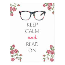 Keep Calm and Read On Postcard