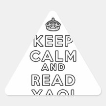 Keep Calm and Read Yaoi Triangle Sticker