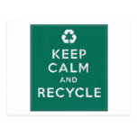 Keep Calm and Recycle Post Cards