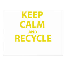 Keep Calm and Recycle Postcards
