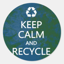 Keep Calm and Recycle Round Sticker