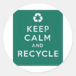 Keep Calm and Recycle Stickers