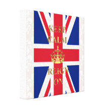 Keep calm and reign on stretched canvas print