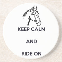 Keep Calm and Ride On coasters