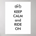 Keep Calm and Ride On posters