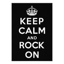 Keep Calm and Rock On Custom Announcements