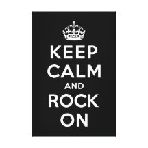 Keep Calm and Rock On Gallery Wrapped Canvas