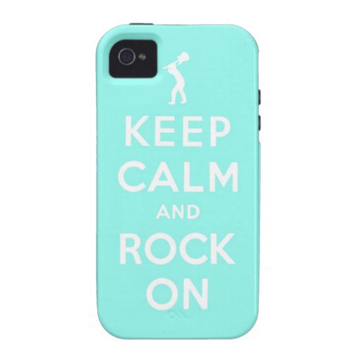 Keep calm and rock on iPhone 4 cover