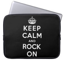 Keep Calm and Rock On Laptop Computer Sleeve
