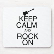 Keep Calm and Rock On Mouse Mat