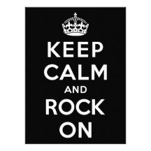 Keep Calm and Rock On Personalized Invitation