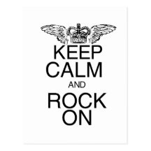 Keep Calm and Rock On Post Cards