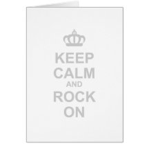 Keep Calm And Rock On - Rocker Emo Punk Goth Music Greeting Card