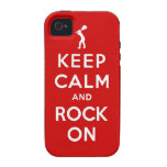 Keep calm and rock on vibe iPhone 4 case