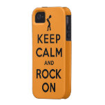 Keep calm and rock on vibe iPhone 4 covers