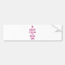 Keep Calm and Run On Bumper Sticker