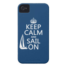 Keep Calm and Sail On - all colours iPhone 4 Cover