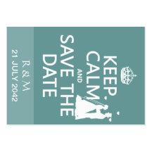 Keep Calm and Save the Date (fully customisable) Business Card Template
