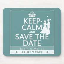 Keep Calm and Save the Date (fully customisable) Mousemats