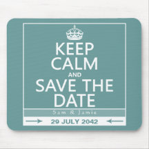 Keep Calm and Save the Date (fully customisable) Mousemat