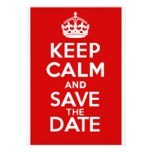 KEEP CALM and SAVE the DATE Personalised Announcements