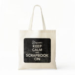 Keep Calm and Scrapbook On Tote 2, Inverted Black Bags