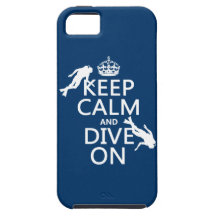 Keep Calm and (scuba) Dive On (in any colour) iPhone 5 Cases