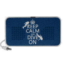 Keep Calm and (scuba) Dive On (in any colour) Laptop Speaker