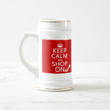 Keep Calm and Shop On - all colours Coffee Mugs