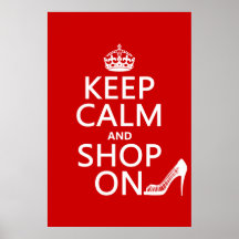 Keep Calm and Shop On - all colours Posters