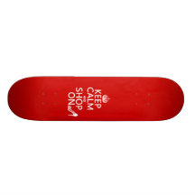 Keep Calm and Shop On - all colours Custom Skate Board