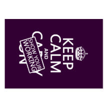 Keep Calm and Show Your Working (any colour) Business Cards