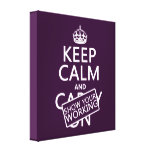 Keep Calm and Show Your Working (any colour) Stretched Canvas Print