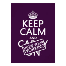 Keep Calm and Show Your Working (any colour) Personalized Announcements