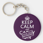 Keep Calm and Show Your Working (any colour) Key Chains