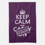 Keep Calm and Show Your Working (any colour) Hand Towels