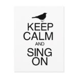 Keep Calm and Sing On postcards