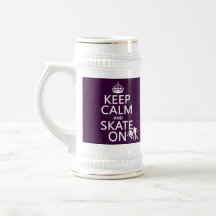 Keep Calm and Skate On (rollerskates) (any colour) Coffee Mug
